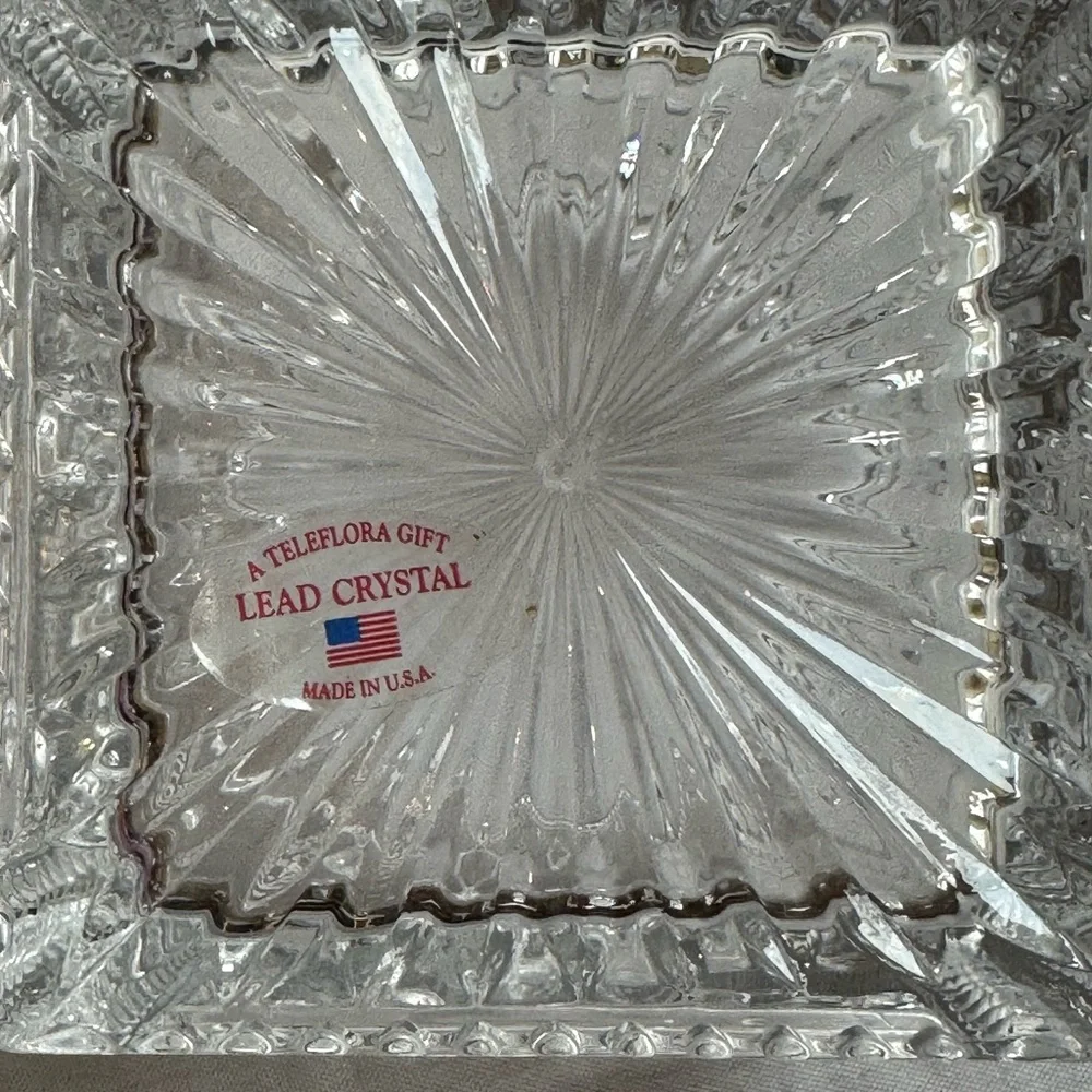 Lead Crystal Baby Block Vase